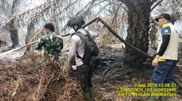 Mendapat Informasi Titik Hotspot, Satgas Karhutlah Berjibaku Padamkan Api.