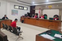 Saat terdakwa dihadirkan disidang PN Palembang, Selasa (8/9/2026)