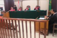 Saat majelis hakim menjatuhkan hukuman terdakwa Andika disidang PN Tipikor Palembang, Selasa (8/9/2026)