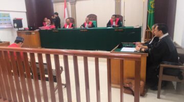 Saat majelis hakim menjatuhkan hukuman terdakwa Andika disidang PN Tipikor Palembang, Selasa (8/9/2026)