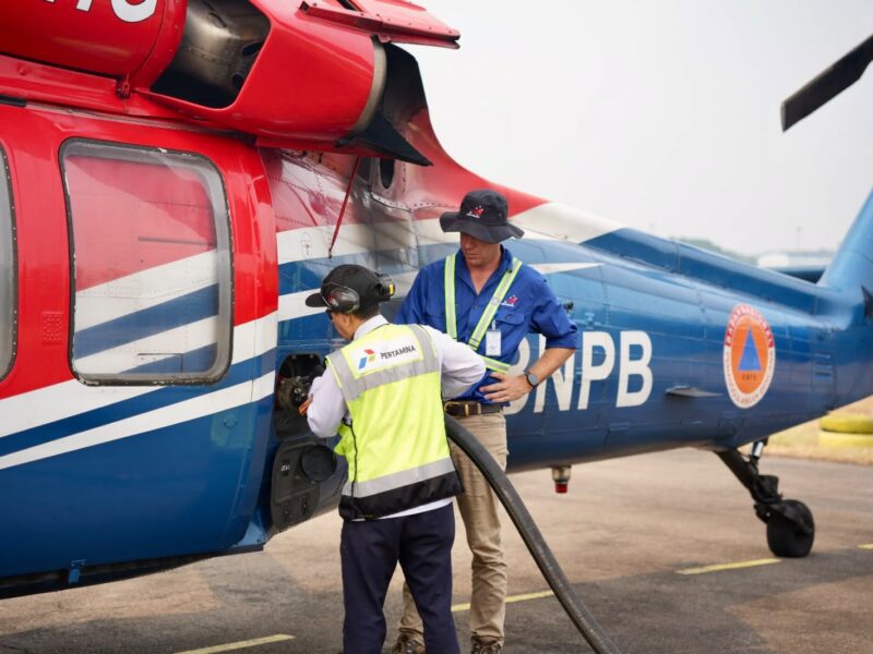 Pertamina Patra Niaga Pastikan Avtur Siaga, Dukung Operasi Udara Pemadaman Karhutla di Sumsel