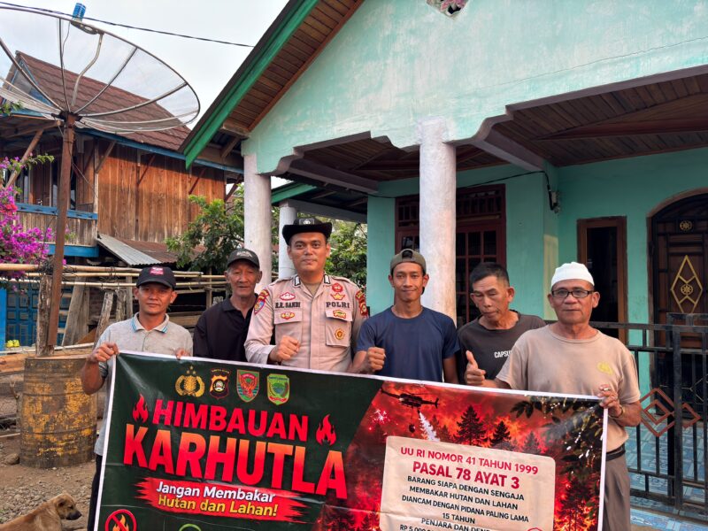 Polsek Muara Pinang Gencarkan Makmano Karhutla, Warga Diingatkan Bahaya Bakar Lahan
