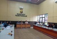 fhoto : rakor bahas urai kemacetan saat antri dan pengisian di sejumlah spbu pagar alam