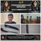 Pelaku beserta barang bukti saat diamankan. Foto: dokumen polisi.