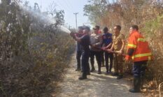 Cegah Meluas, Polsek Tebing Tinggi Bersama Tim Gabungan Lakukan Ground Chek dan Pemadam Karhutla