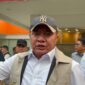 Gubernur Sumsel, Herman Deru saat diwawancarai di Kantor BPBD Sumsel, Selasa (15/9/2026). Foto: Tia
