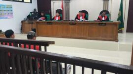 Saat majelis hakim menjatuhkan hukuman terhadap kedua terdakwa disidang PN Palembang, Rabu (16/9/2026)