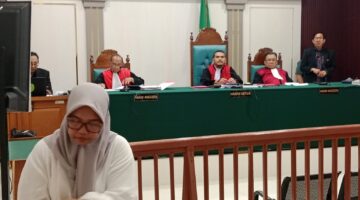 Foto terdakwa seusia sidang di PN Palembang, Rabu (16/9/2026)