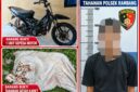 Tersangka beserta barang bukti saat diamankan. Foto: dokumen polisi.