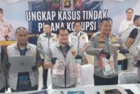 
Polda Sumsel gelar press release terkait OTT.