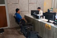 Foto : korban membuat laporan polisi