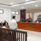 Foto : Majelis Hakim bacakan putusan terhadap kedua terdakwa kasus dugaan korupsi irigasi muara Enim disidang PN Tipikor Palembang, Senin (21/9) 2026)