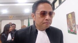 Saat tim kuasa hukum kedua terdakwa , Dr Darmadi Djufri SH MH ditemui di PN Tipikor Palembang, Senin (21/9/2026)