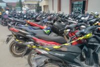 Kendaraan Roda Dua Milik Pelaku Balap Liar yang Berhasil diamankan Pertugas