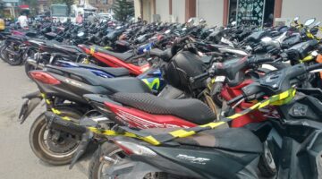 Kendaraan Roda Dua Milik Pelaku Balap Liar yang Berhasil diamankan Pertugas