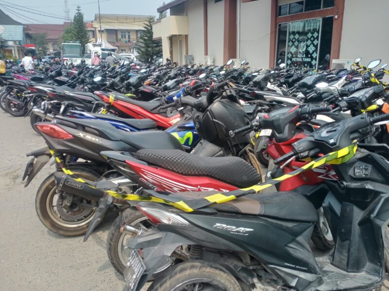 Kendaraan Roda Dua Milik Pelaku Balap Liar yang Berhasil diamankan Pertugas