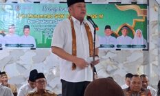 Kapolsek Sanga Desa Hadiri Acara Maulid Nabi Serta Ikut Syukuran dan Doa Bersama Gubernur Sumsel.