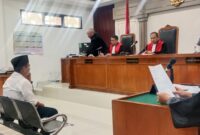 Saat terdakwa dihadirkan disidang PN Tipikor Palembang,Rabu (23/9/2026)