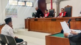 Saat terdakwa dihadirkan disidang PN Tipikor Palembang,Rabu (23/9/2026)