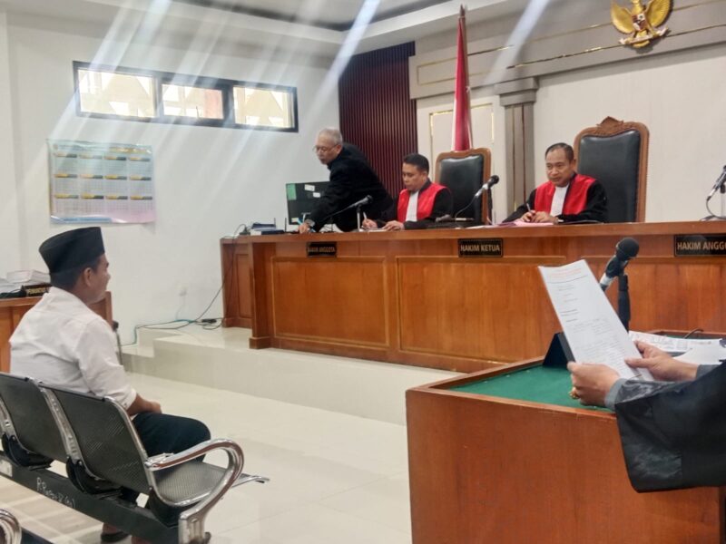 Saat terdakwa dihadirkan disidang PN Tipikor Palembang,Rabu (23/9/2026)