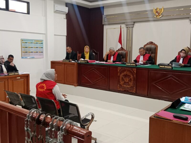 persidangan perkara dugaan pembunuhan di PN Palembang, Kamis (24/9/2026).