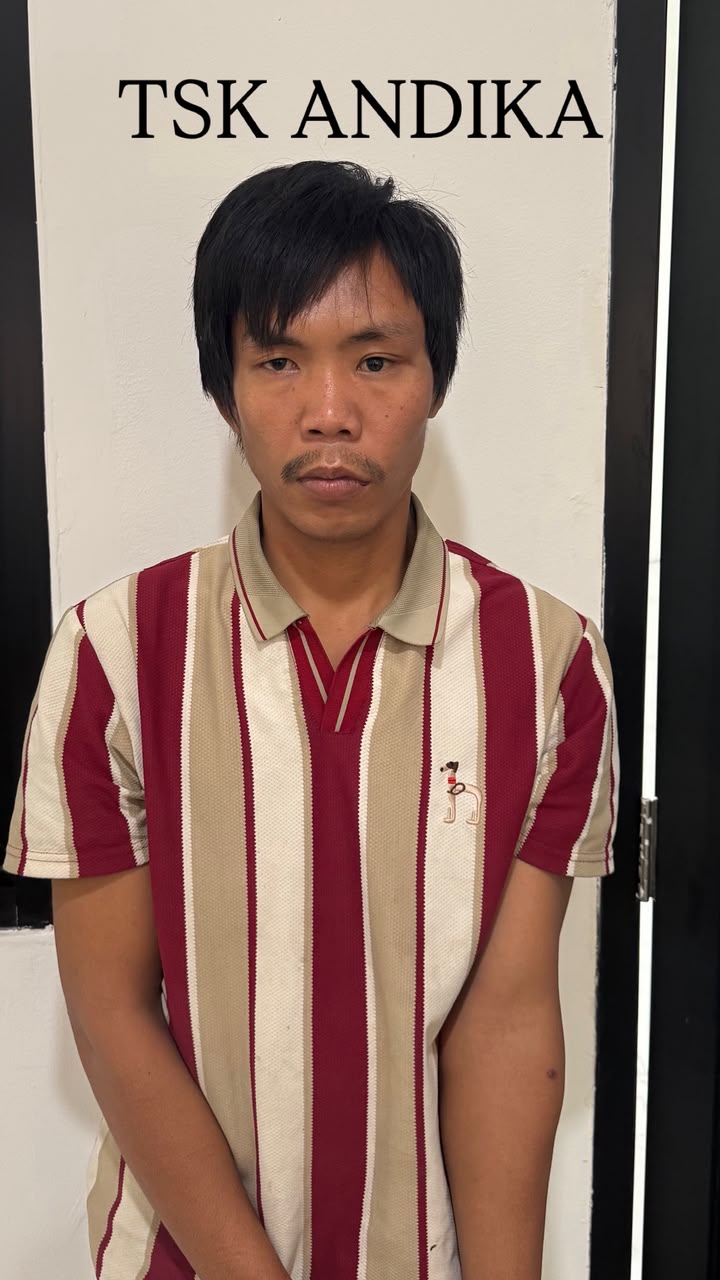 Pelaku saat diamankan