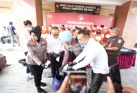 Pemusnahan barang bukti narkotika di Polda Sumsel.