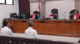 Saat kedua Terdakwa dihadirkan disidang PN Tipikor Palembang, Senin (28/9/2026)