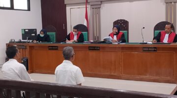 Saat kedua Terdakwa dihadirkan disidang PN Tipikor Palembang, Senin (28/9/2026)