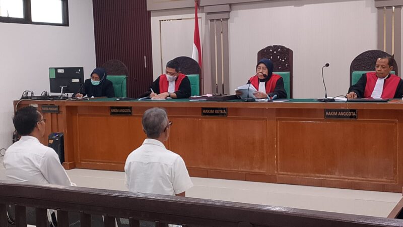 Saat kedua Terdakwa dihadirkan disidang PN Tipikor Palembang, Senin (28/9/2026)