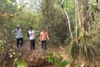 Polsek Baru Rambang melakukan olah TKP. Foto: dokumen polisi.