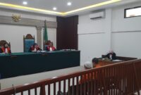 Saat dua terdakwa dihadirkan disidang PN Palembang, senin (28/9/2026)