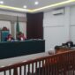 Saat dua terdakwa dihadirkan disidang PN Palembang, senin (28/9/2026)
