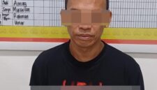 Pelaku saat diamankan.