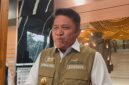 Gubernur Sumatera Selatan Herman Deru saat diwawancarai langsung.