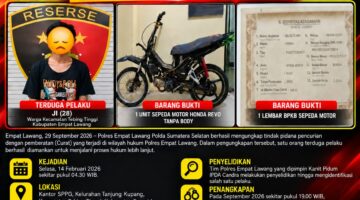 Curanmor di Kantor SPPG Empat Lawang Terungkap, Satu Terduga Pelaku Ditangkap