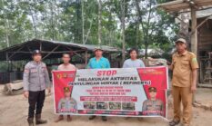 Polsek Batanghari Leko Gencarkan Sosialisasi, Pasang Spanduk Larangan Illegal Drilling dan Refinery