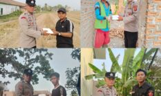 Polsek Buay Madang Timur Bagikan Paket Makanan Jaga Kedekatan dengan Warga OKU Timur