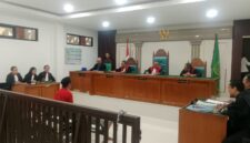 Saat JPU bacakan Tuntutan pidana terdakwa Dito disidang yang digelar di PN Tipikor Palembang, Kamis (1/10/2026)