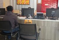 Foto : korban membuat laporan polisi
