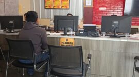 Foto : korban membuat laporan polisi