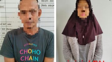 Tersangka saat diamankan. Foto: dokumen polisi.