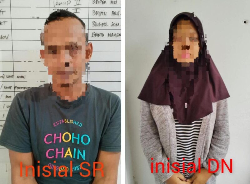 Tersangka saat diamankan. Foto: dokumen polisi.