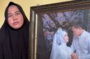 Istri almarhum, Rika Yunita (39) saat ditemui di rumah duka, Sabtu (3/10/2026). Foto: Tia