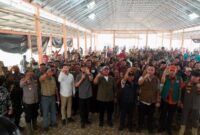 Foto. Sebanyak 1.470 personel regu yang Hadir saat di desa sungai Bungin kecamatan pangkalan lampam