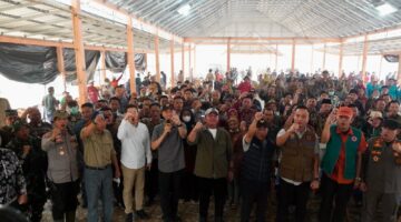 Foto. Sebanyak 1.470 personel regu yang Hadir saat di desa sungai Bungin kecamatan pangkalan lampam
