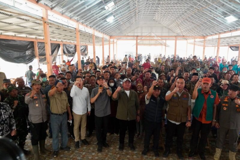 Foto. Sebanyak 1.470 personel regu yang Hadir saat di desa sungai Bungin kecamatan pangkalan lampam