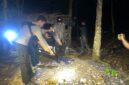 Polisi saat melakukan olah TKP. Foto: dokumen polisi.
