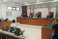 Saat JPU bacakan tuntuntan pidana dipersidangan yang digelar di PN Tipikor Palembang, Rabu (7/10/2026)