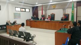 Saat JPU bacakan tuntuntan pidana dipersidangan yang digelar di PN Tipikor Palembang, Rabu (7/10/2026)